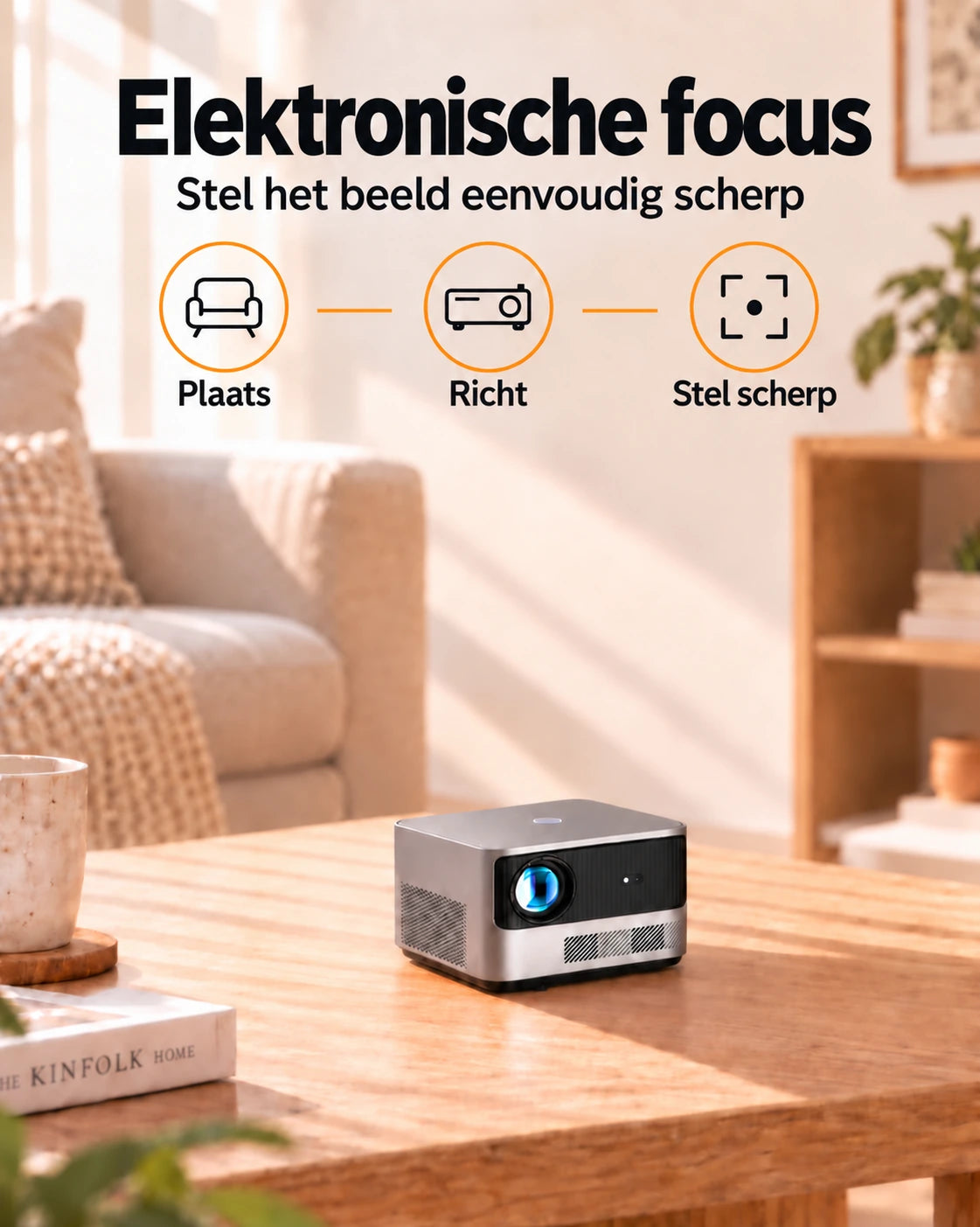 Projektorland Grand Cinema – 4K-compatibel, Full HD 1080p, 580 ANSI lumen, HDMI en USB