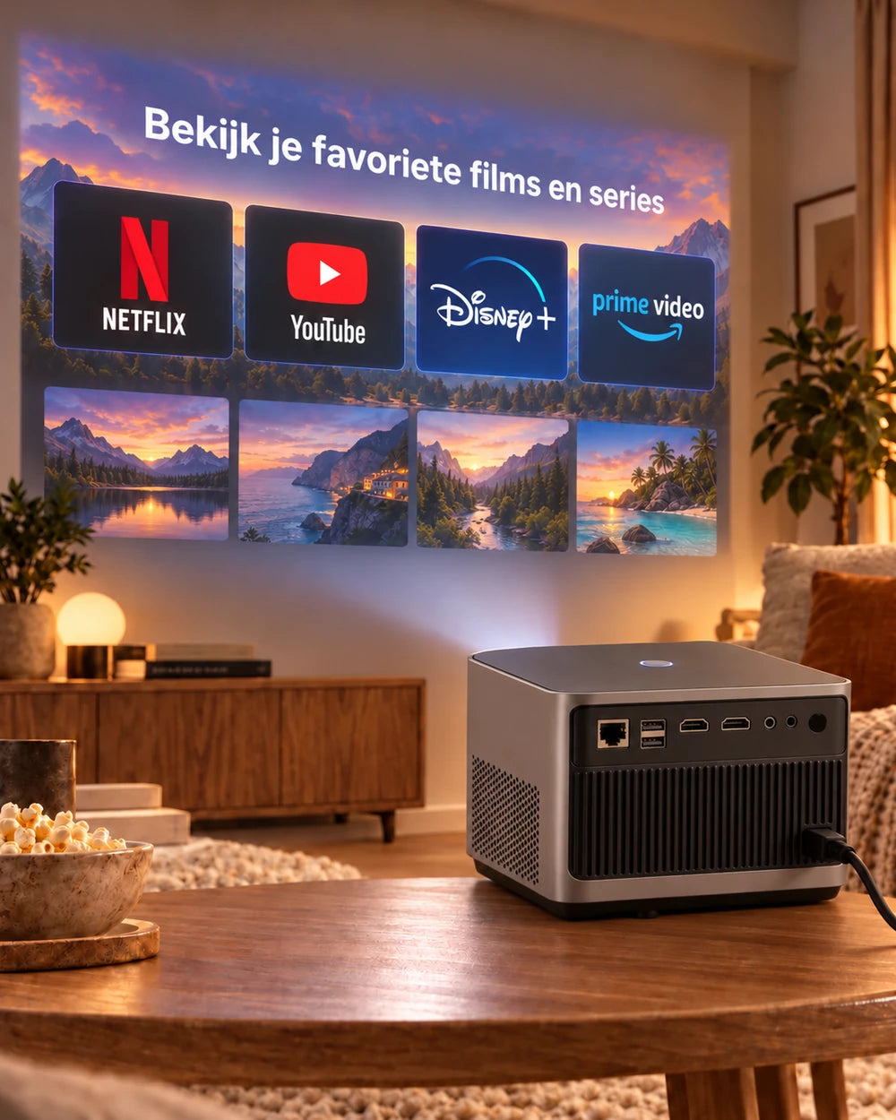 Projektorland Grand Cinema – 4K-compatibel, Full HD 1080p, 580 ANSI lumen, HDMI en USB
